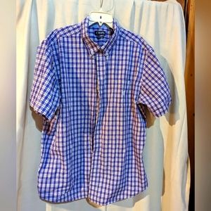 CHAPS Short Sleeve Button Down, 3XL